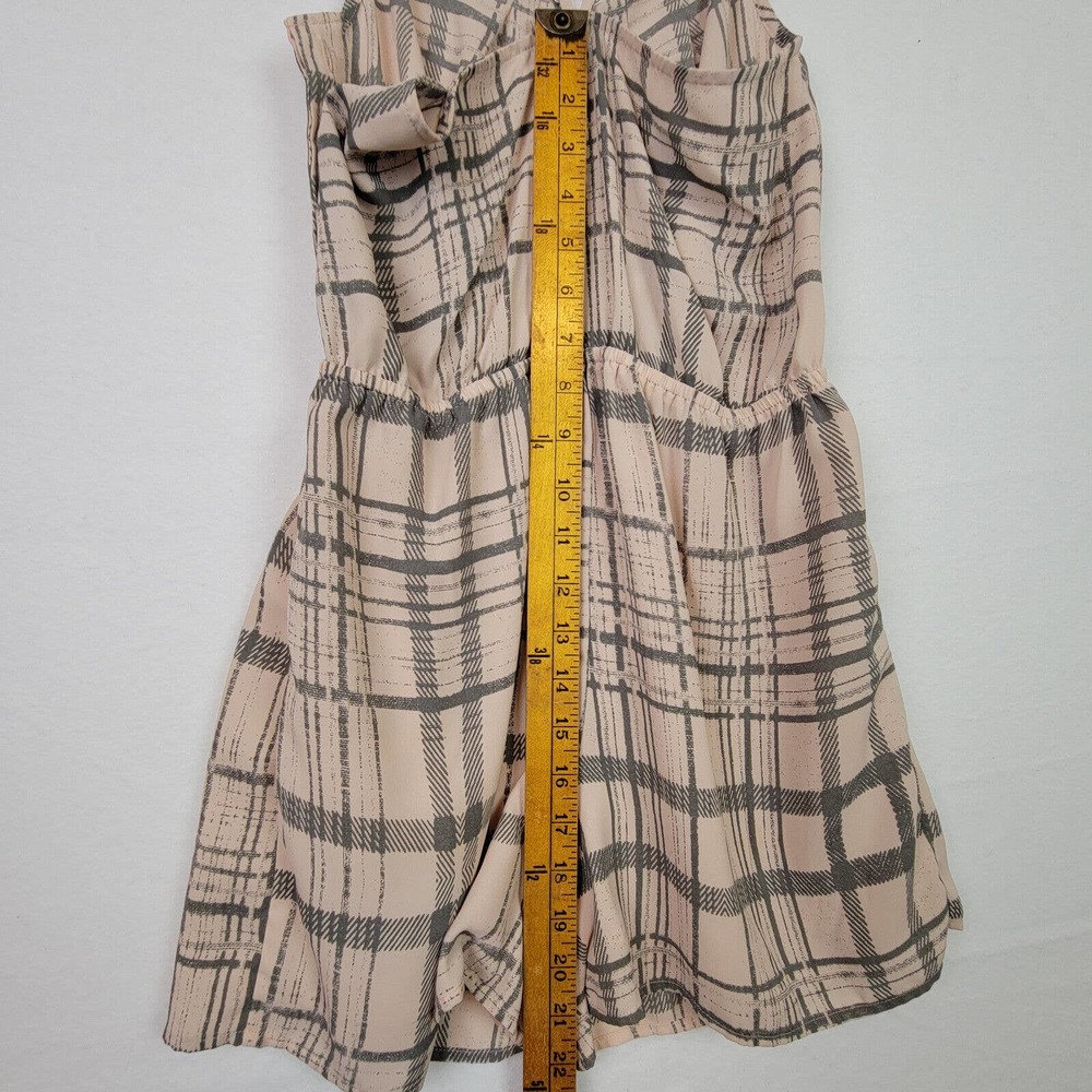 Avec Les Filles Womens Spaghetti Strap Shorts Romper Size XS Pink Gray - Picture 7 of 9